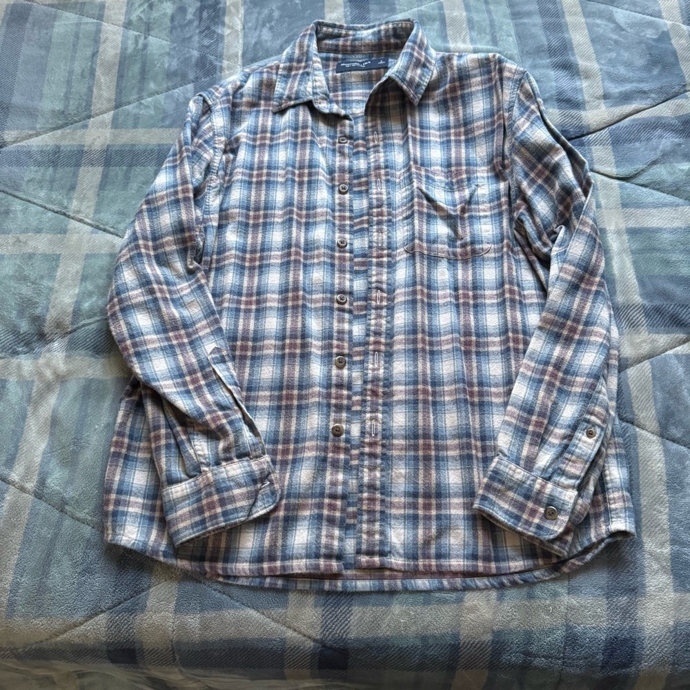 Abercrombie & Fitch Blue Plaid Shirt